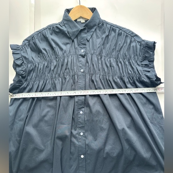 Molly Bracken Smock Dress cotton navy blue Lili Sidonio Collection medium - Picture 8 of 12